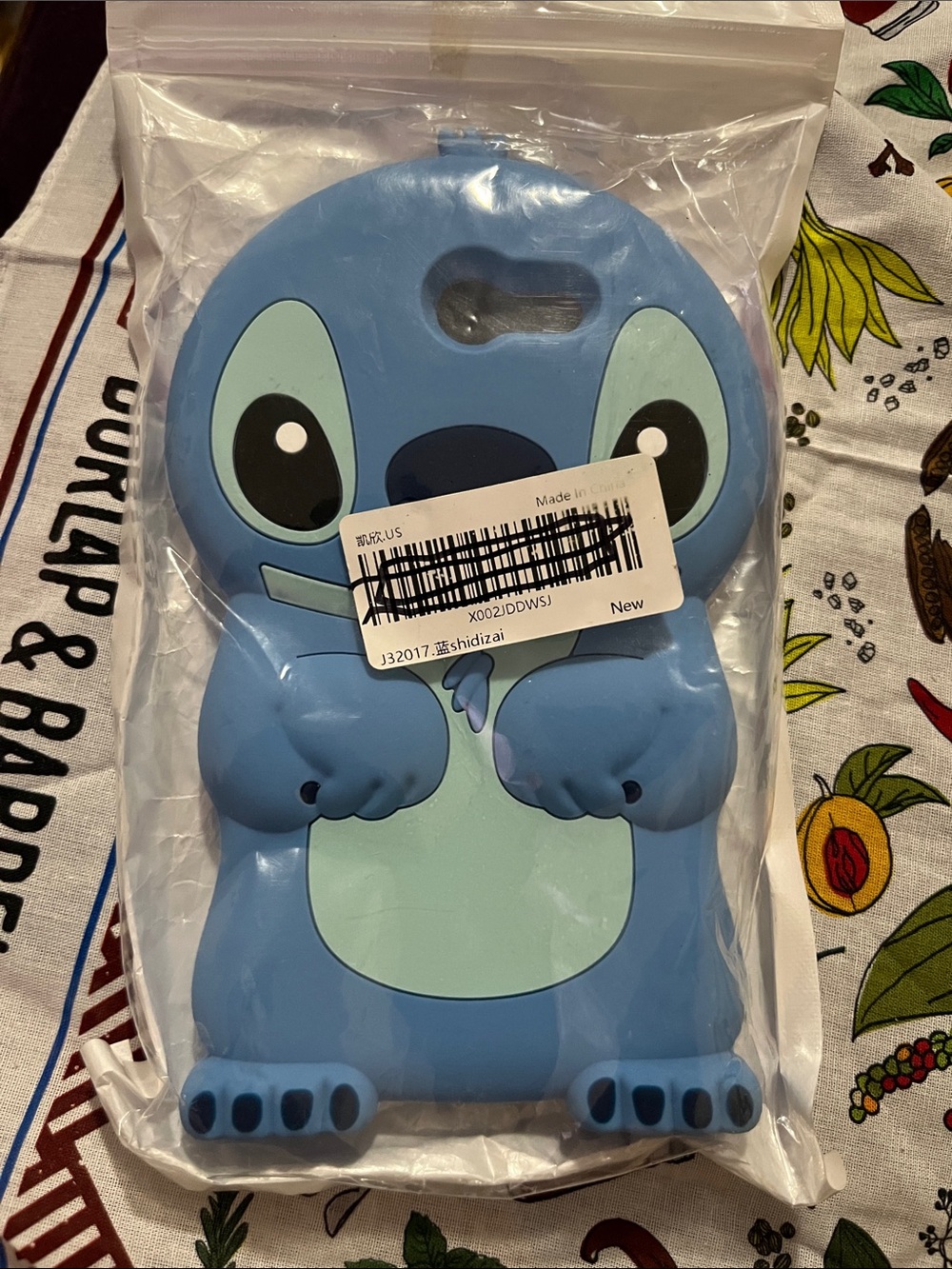 Love Stitch Blue Cartoon Silicone Stitch-Style Phone Case